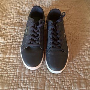 Lacoste leather sneakers, 10.5, navy